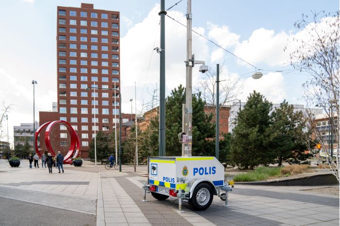 Polisens mobila kamerasläp.