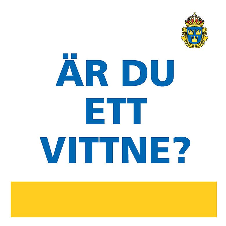 Bild med texten Är du ett vittne?