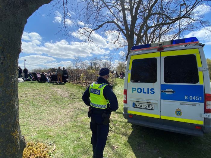 Valborgsfirande i Stadsparken i Lund