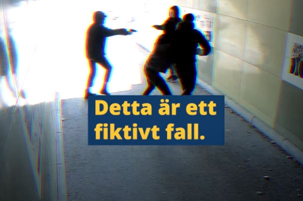 Skärmdump från film: Detta är ett fiktivt fall.