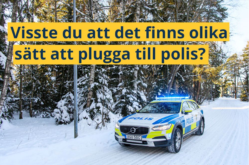 Polisbil i snö